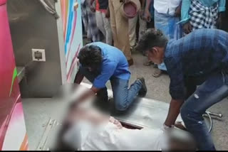 old man death in arani after bus collided