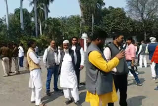 ministers supporters reached rajendra chowk