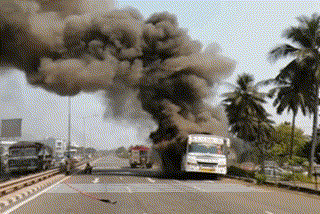 fire-broke-out-in-private-bus-at-payakaraopeta-national-highway-carrying-50passengers