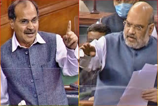 Amit Shah  Adhir Ranjan Chowdhury  Shah responds to Adhir Ranjan  Shah in Lok Sabha  Tagore chair  Shantiniketan  ശാന്തിനികേതൻ സന്ദർശനം  രവീന്ദ്രനാഥ ടാഗോറിന്‍റെ കസേര  പ്രതികരിച്ച് അമിത് ഷാ  കേന്ദ്ര ആഭ്യന്തരമന്ത്രി അമിത്‌ ഷാ  കോൺഗ്രസ് എംപി ആദിർ രഞ്ജൻ