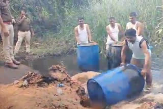 देशी हथकढ़ शराब की भट्टियां टूटे, Action on illegal liquor in Dungarpur