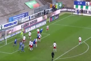 Watch: Bizarre corner kick routine showcased in German second division