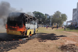 school bus fire at kadapa