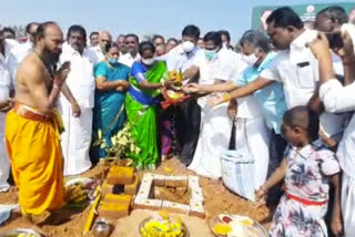 drinking water project Bhoomi Pooja held at Veerapandi