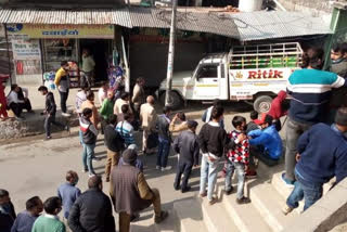 road accident in dharampur market