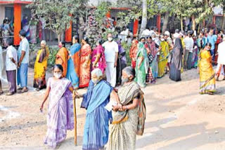 ap panchayathi elcctions first phase elections polling percentage