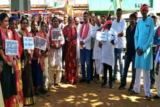 protest of congress in support of farmers movement