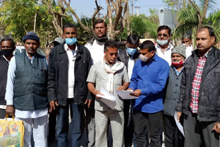 nagaur news, pump operators protested