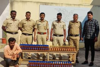 A arrested for Illegal liquor sales