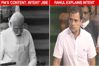 Rahul hits PM Modi on his 'content and intent' speech in LS