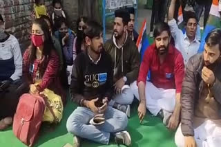 karnal pandit chiranji lal college students protest