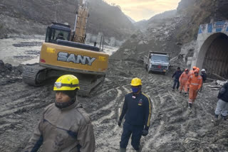 Uttarakhand glacier burst  Rescue operations continue for sixth day  sixth day at Tapovan tunnel  Uttarakhand Government  Uttarakhand glacier burst: Rescue operations continue for sixth day at Tapovan tunnel  ഉത്തരാഖണ്ഡ് തപോവൻ തുരങ്കത്തിൽ രക്ഷാപ്രവർത്തനം തുടരുന്നു  ചമോലി ജില്ലയിലെ തപ്പോവൻ-റെനി  മിന്നൽ പ്രളയം