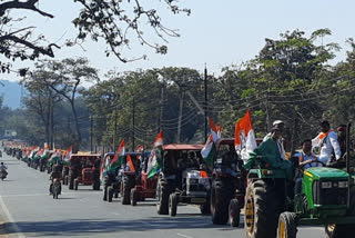 Massive tractor rally demanding the withdrawal of agricultural laws IN BIJAPUR