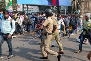 নবান্ন অভিযান ঘিরে রণক্ষেত্র শিয়ালদহ