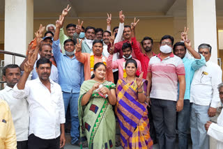 candidate of ladha sanghatana elected as sarpanch  in the village of yashomati thakur