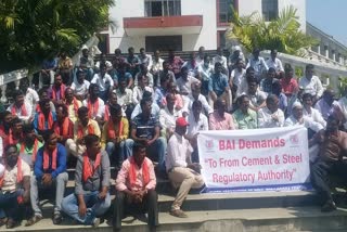 Protest by the Association of Builders Association of India at shimogga