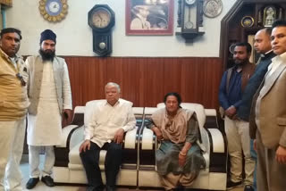 national ittehad manch fact finding team meet with mla tazeen fatima in rampur