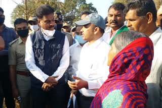 DC MG Hiremath visits the proposed Halga macche Bypass Road area
