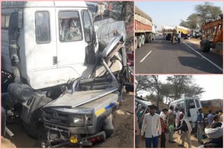 truck and jeep in Suratgarh, Suratgarh news, सड़क हादसा, सूरतगढ़ की खबर, हादसे की खबर, 6 लोगों की मौत