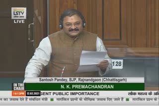 rajnandgaon mp Santosh demanded to broadcast TV in Chhattisgarhi language in Lok Sabha