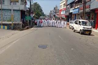 മാണി സി. കാപ്പൻ  മാണി സി. കാപ്പൻ രാജി വയ്‌ക്കണമെന്ന് ആവശ്യപ്പെട്ട് എൻ.സി.പിയുടെ പ്രകടനം  എൻ.സി.പിയുടെ പ്രകടനം  എൻ.സി.പി പ്രകടനം  എൻ.സി.പി പാലാ  മാണി സി. കാപ്പനെതിരെ പാലായിൽ എൻ.സി.പിയുടെ പ്രകടനം  ncp's march against mani c kappan  ncp's march  ncp's march pala  ncp's march mani c kappan  mani c kappan  ncp  ncp pala  pala  kottayam