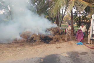 Fire accident in Mandya