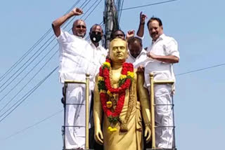 nakka anand babu protest against vizag steel plant privatizations