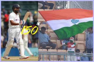 Rohit Sharma scores first Test ton in over a year