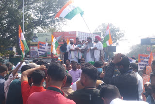 protest march against the agricultural law in Jamshedpur