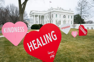 First lady Jill Biden installs hearts on White House lawn as Valentine's Day surprise