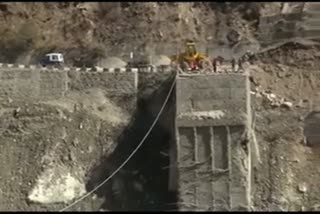 demolished bridge connecting India-China border in chamoli
