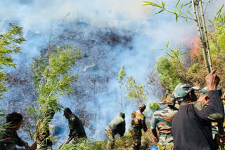 ARMY HELPS IN DOUSING FOREST FIRE IN ANINI, ARUNACHAL PRADESH