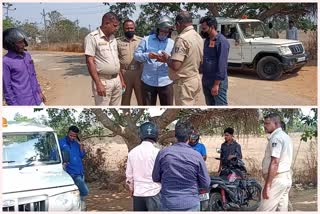 Two wheeler vehicle checking stricted at Badaberana in Khurda