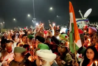 Farmers candle march to pay tribute to the martyrs of the Pulwama attack