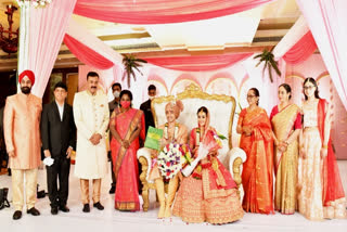 Governor tamisai attending the wedding of CP anjanikumars son