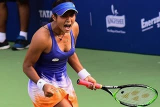 Ankita Raina, a young Indian tennis player, won the first round of the Philip Island Trophy.