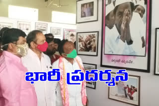 67 feet cut out of cm kcr on the occasion of his birthday in warangal district