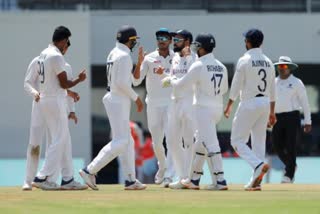 A fan violates security standards during a Chepauk test