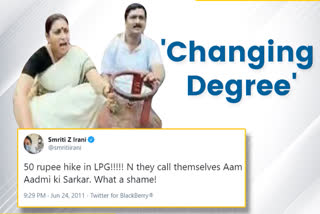 Congress mocks Smriti Irani for being silent on fuel, LPGCongress mocks Smriti Irani for being silent on fuel, LPG price hike price hike