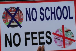 Parents surrounded the bungalow of School Education Minister Inder Singh Parmar over fees of private schools