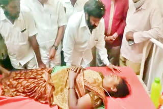 mla balakrishna consulting the victim who committed suicide in anantapur district