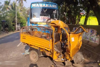 സ്വകാര്യ ബസ് അപകടം വാര്‍ത്ത  ഇതര സംസ്ഥാന തൊഴിലാളി മരിച്ചു വാര്‍ത്ത  private bus accident news  other state worker died news