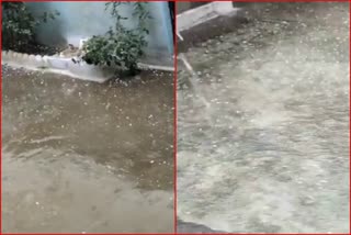 Hail fell in Ratlam