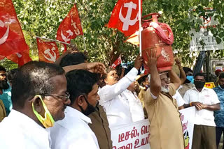 citu auto union protest against petrol diesel cylinder price hike