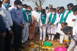 Minister Vemula prashanth reddy Bhoomi Puja for Mark Fed building