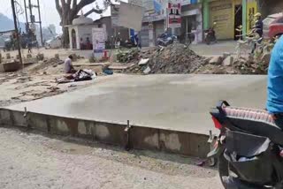 poor construction of cc road in kanker