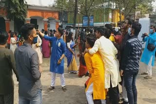 students-are-enjoying-saraswati-puja-at-jalpaiguri-school