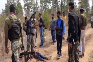 Naxalites killed a youth in dhamtari