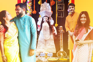 Tollywood celebrities on Saraswati pujo