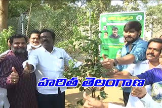 Hero srikanth participated in crore plantation programme in khammam dist with minister puvvada ajay kumar